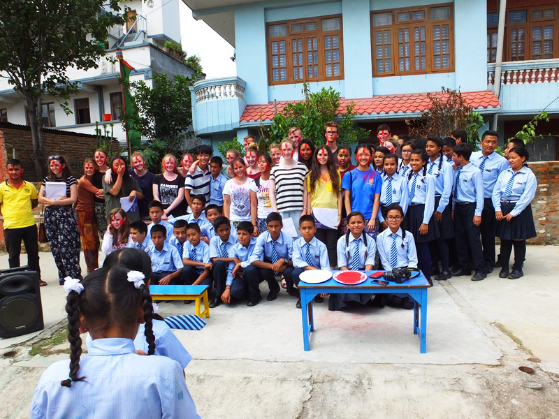 Cérémonie d'au revoir - Katmandu Satpragya School- Népal 2015 © Doré. Elisa