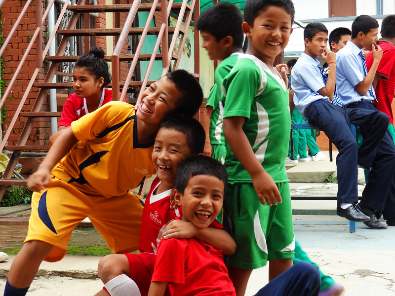 Les mannequins de demain - Katmandu satpragya school - Népal 2015 © Doré. Elisa