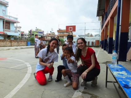 Séance photo avec les élèves - Népal 2015 © Doré. Elisa